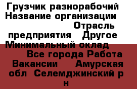 Грузчик-разнорабочий › Название организации ­ Fusion Service › Отрасль предприятия ­ Другое › Минимальный оклад ­ 25 000 - Все города Работа » Вакансии   . Амурская обл.,Селемджинский р-н